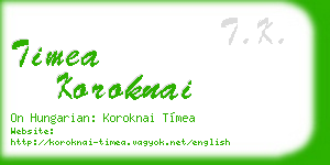 timea koroknai business card