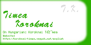 timea koroknai business card